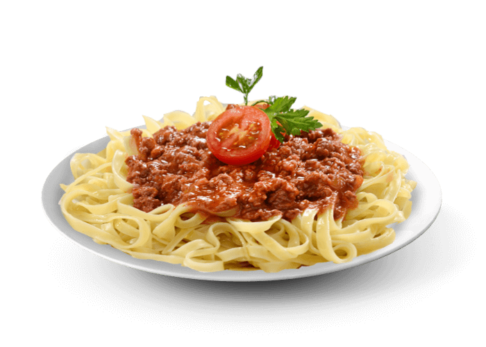 TAGLIATELLES BOLOGNAISE